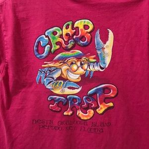 Crab Trap (Destin) pink t-shirt - size small